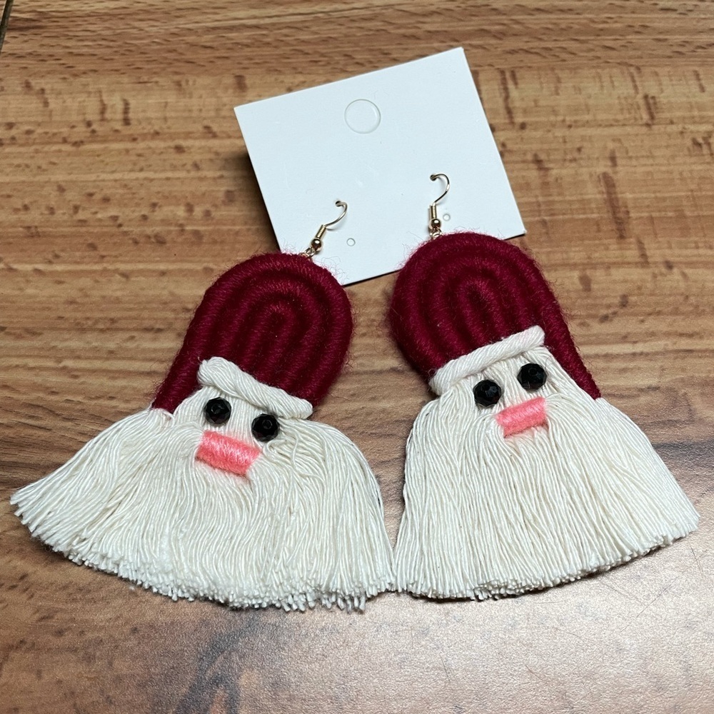 Handmade Santa Christmas Earrings